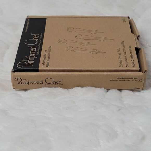 The Pampered Chef Stainless Steel Serving Picks 3 Piece Set Retired #2905 - Picture 7 of 9